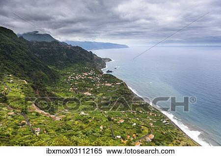 "View over the cliffs near Arco de Sao Jorge, Terras de Forca, Sao Jorge, Madeira, Portugal, Europe" View Large Photo Image Stock Photography - "View over the cliffs near Arco de Sao Jorge, Terras de Forca, Sao Jorge, Madeira, Portugal, Europe". Fotosearch