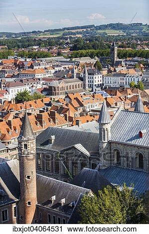"View over the roofs of the historic centre, Tournai, Hainaut, Belgium, Europe" View Large Photo Image Stock Image - "View over the roofs of the historic centre, Tournai, Hainaut, Belgium, Europe". Fotosearch