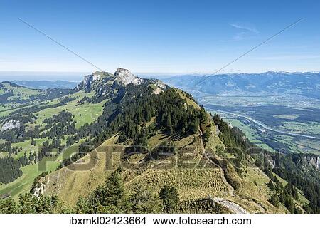 "View seen from the geological mountain trail, Appenzell Alps, leading to the Hoher Kasten mountain, 1794m, canton of Appenzell Inner-Rhodes, Switzerland, Europe" View Large Photo Image Picture - "View seen from the geological mountain trail, Appenzell Alps, leading to the Hoher Kasten mountain, 1794m, canton of Appenzell Inner-Rhodes, Switzerland, Europe". Fotosearch