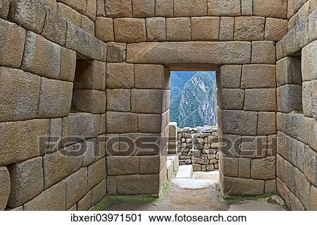 "View though a doorway of a typical Incan wall, UNESCO World Heritage Site, Machu Picchu, Peru, South America" View Large Photo Image Stock Image - "View though a doorway of a typical Incan wall, UNESCO World Heritage Site, Machu Picchu, Peru, South America". Fotosearch