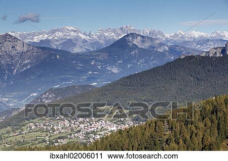 "View towards Sette Comuni with Brenta and Adamello mountains, Folgaria, Trentino, Italy, Europe" View Large Photo Image Stock Image - "View towards Sette Comuni with Brenta and Adamello mountains, Folgaria, Trentino, Italy, Europe". Fotosearch