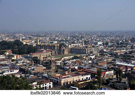 "View towards the Monastery of San Gabriel and the historic town centre of San Pedro Cholula, Puebla, Mexico, Latin America, North America" View Large Photo Image Stock Photograph - "View towards the Monastery of San Gabriel and the historic town centre of San Pedro Cholula, Puebla, Mexico, Latin America, North America". Fotosearch