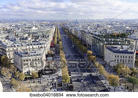 "Views of La Defense and the Avenue des Champs-Elysees, the Arc de Triomphe, Paris, Ile-de-France, France, Europe" View Large Photo Image Picture - "Views of La Defense and the Avenue des Champs-Elysees, the Arc de Triomphe, Paris, Ile-de-France, France, Europe". Fotosearch