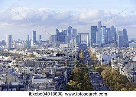 "Views of La Defense and the Avenue des Champs-Elysees, the Arc de Triomphe, Paris, Ile-de-France, France, Europe" View Large Photo Image Stock Photo - "Views of La Defense and the Avenue des Champs-Elysees, the Arc de Triomphe, Paris, Ile-de-France, France, Europe". Fotosearch