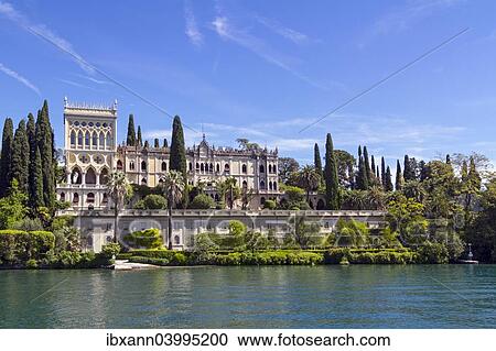 Stock Image - "Villa Borghese Cavazza, Isola del Garda, Lake Garda, Northern Italy, Italy, Europe". Fotosearch
