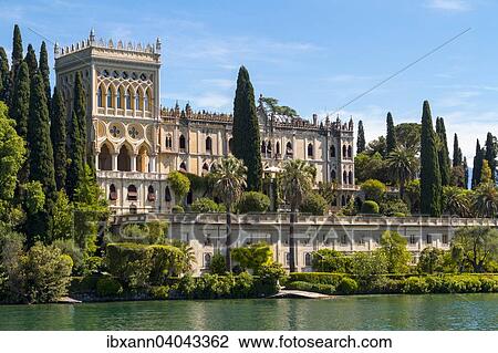 Stock Image - "Villa Borghese Cavazza, Isola del Garda, Lake Garda, Northern Italy, Italy, Europe". Fotosearch