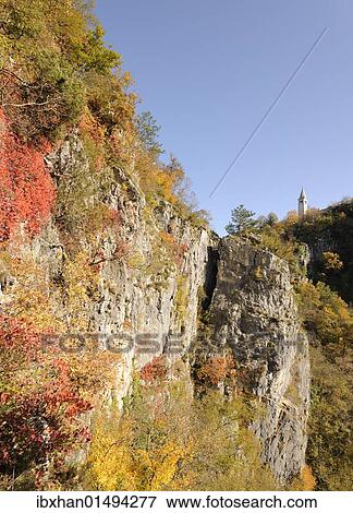 "Village above the Doline, sinkhole, Velika dolina, Skocjan, Slovenia, Europe" View Large Photo Image Stock Photo - "Village above the Doline, sinkhole, Velika dolina, Skocjan, Slovenia, Europe". Fotosearch