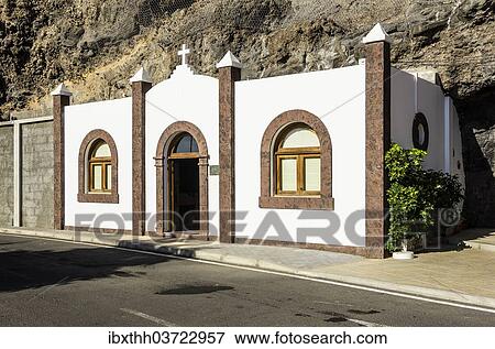 "Village church, built in rock, Ermita Virgen del Carmen, Playa Santiago, La Gomera, Canary Islands, Spain, Europe" View Large Photo Image Stock Photo - "Village church, built in rock, Ermita Virgen del Carmen, Playa Santiago, La Gomera, Canary Islands, Spain, Europe". Fotosearch