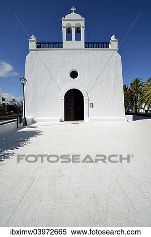 "Village church of San Isidro Labrador, Uga, La Geria, Lanzarote, Canary Islands, Spain, Europe" View Large Photo Image Stock Photography - "Village church of San Isidro Labrador, Uga, La Geria, Lanzarote, Canary Islands, Spain, Europe". Fotosearch