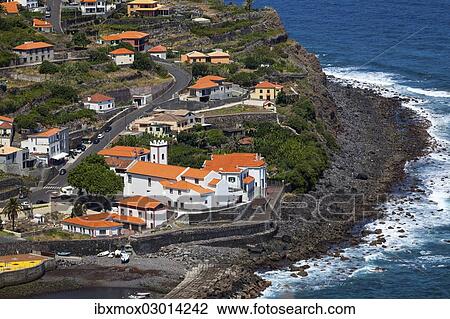 "Village of Ponta Delgada on the cliffside, Vicente, Boaventura, Madeira, Portugal, Europe" View Large Photo Image Stock Image - "Village of Ponta Delgada on the cliffside, Vicente, Boaventura, Madeira, Portugal, Europe". Fotosearch