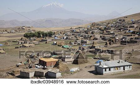 "Village on Mount Ararat, Agri Dagi, Eastern Anatolia Region, Turkey, Asia" View Large Photo Image Stock Photograph - "Village on Mount Ararat, Agri Dagi, Eastern Anatolia Region, Turkey, Asia". Fotosearch