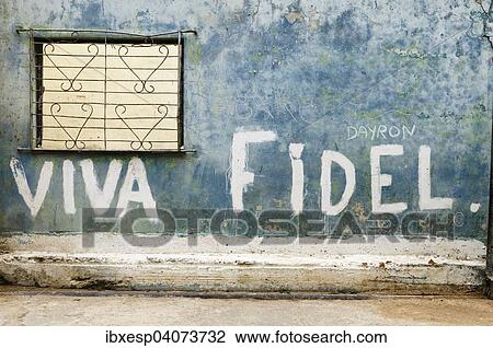 "Viva Fidel"""" lettering on a wall, historic centre, La Habana Vieja, Havana, Ciudad de La Habana, Cuba, North America" View Large Photo Image Stock Image - "Viva Fidel"""" lettering on a wall, historic centre, La Habana Vieja, Havana, Ciudad de La Habana, Cuba, North America". Fotosearch