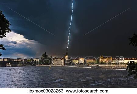 "Vltava River during a thunderstorm and rain, Mala Strana, Prague, Czech Republic, Europe" View Large Photo Image Stock Image - "Vltava River during a thunderstorm and rain, Mala Strana, Prague, Czech Republic, Europe". Fotosearch