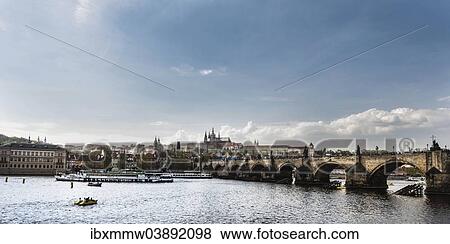 "Vltava river with Charles Bridge or Karluv most, Prague Castle at the back, UNESCO World Heritage Site, Prague, Czech Republic, Europe" View Large Photo Image Stock Photo - "Vltava river with Charles Bridge or Karluv most, Prague Castle at the back, UNESCO World Heritage Site, Prague, Czech Republic, Europe". Fotosearch
