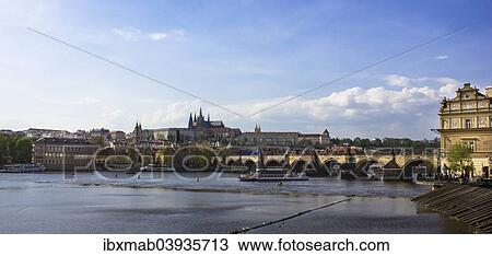 "Vltava river with Charles Bridge, Karluv most, Prague Castle at the back, UNESCO World Heritage Site, Prague, Czech Republic, Europe" View Large Photo Image Stock Image - "Vltava river with Charles Bridge, Karluv most, Prague Castle at the back, UNESCO World Heritage Site, Prague, Czech Republic, Europe". Fotosearch