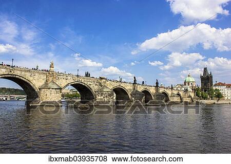 "Vltava river with Charles Bridge, Karluv most, UNESCO World Heritage Site, Prague, Czech Republic, Europe" View Large Photo Image Stock Photo - "Vltava river with Charles Bridge, Karluv most, UNESCO World Heritage Site, Prague, Czech Republic, Europe". Fotosearch