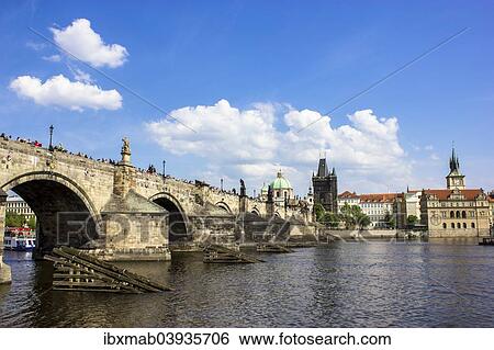 "Vltava river with Charles Bridge, Karluv most, UNESCO World Heritage Site, Prague, Czech Republic, Europe" View Large Photo Image Stock Photograph - "Vltava river with Charles Bridge, Karluv most, UNESCO World Heritage Site, Prague, Czech Republic, Europe". Fotosearch