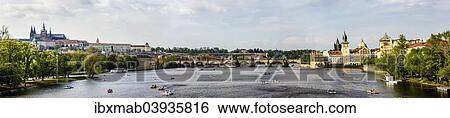 "Vltava river with Charles Bridge, Karluv most, and Prague Castle, UNESCO World Heritage Site, Prague, Czech Republic, Europe" View Large Photo Image Stock Photograph - "Vltava river with Charles Bridge, Karluv most, and Prague Castle, UNESCO World Heritage Site, Prague, Czech Republic, Europe". Fotosearch