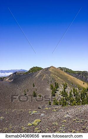 "Volcanic landscape, lava landscape, """"Ruta de los Volcanes"""" trail, Volcano Route, Cumbre Vieja Natural Park, La Palma, Canary Islands, Spain, Europe" View Large Photo Image Stock Photograph - "Volcanic landscape, lava landscape, """"Ruta de los Volcanes"""" trail, Volcano Route, Cumbre Vieja Natural Park, La Palma, Canary Islands, Spain, Europe". Fotosearch