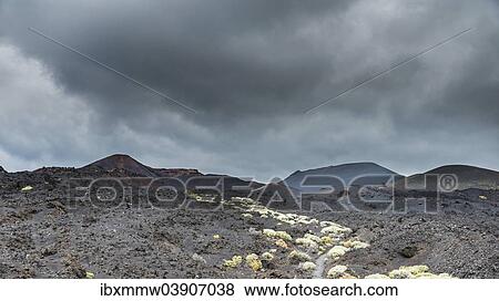 Stock Photo - "Volcanic Landscape, Monumento Natural de Los Volcanos de Teneguia Park, Fuencaliente, La Palma, Canary Islands, Spain, Europe". Fotosearch