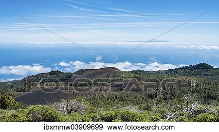 "Volcanic landscape on the """"Ruta de los Volcanes"""", Cumbre Vieja Natural Park, La Palma, Canary Islands, Spain, Europe" View Large Photo Image Stock Photo - "Volcanic landscape on the """"Ruta de los Volcanes"""", Cumbre Vieja Natural Park, La Palma, Canary Islands, Spain, Europe". Fotosearch