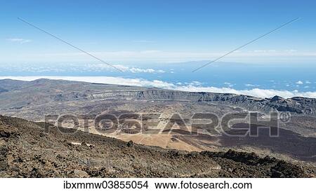 "Volcanic landscape, view from Pico del Teide, 3718m, on the Llano de Uruanca plateau, Parque Nacional de las Canadas del Teide, Teide National Park, UNESCO World Heritage Site, Tenerife, Canary Islands, Spain, Europe" View Large Photo Image Picture - "Volcanic landscape, view from Pico del Teide, 3718m, on the Llano de Uruanca plateau, Parque Nacional de las Canadas del Teide, Teide National Park, UNESCO World Heritage Site, Tenerife, Canary Islands, Spain, Europe". Fotosearch