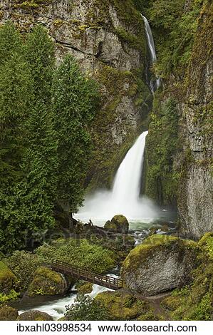 "Wahclella Falls in the Columbia River Gorge, Portland, Oregon, United States, North America" View Large Photo Image Picture - "Wahclella Falls in the Columbia River Gorge, Portland, Oregon, United States, North America". Fotosearch