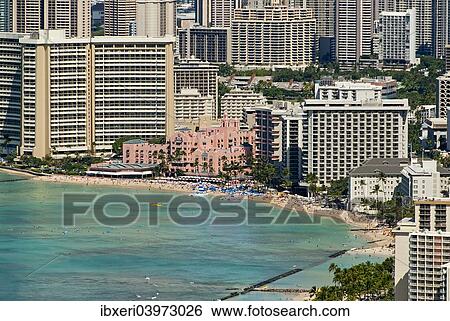 "Waikiki Beach, Honolulu, O'ahu, Hawaii, United States, North America" View Large Photo Image Stock Photograph - "Waikiki Beach, Honolulu, O'ahu, Hawaii, United States, North America". Fotosearch