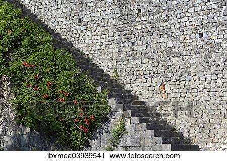 Stock Image - "Walls of the historic Fortress of Nokalakevi, near â€‹â€‹Senaki, Samegrelo-Zemo Svaneti region, Georgia, Asia". Fotosearch