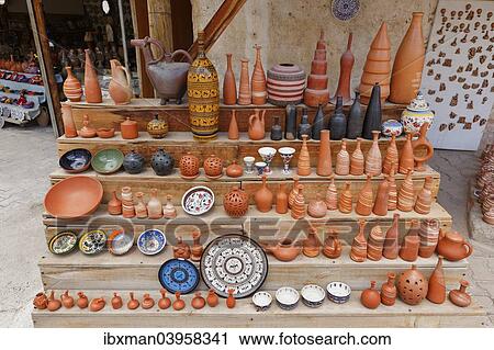 "Wares of a pottery, Avanos, Nevsehir Province, Cappadocia, Central Anatolia Region, Anatolia, Turkey, Asia" View Large Photo Image Stock Image - "Wares of a pottery, Avanos, Nevsehir Province, Cappadocia, Central Anatolia Region, Anatolia, Turkey, Asia". Fotosearch