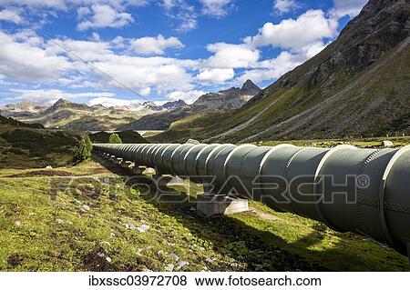 "Water pipeline, Silvretta-Stausee reservoir, Bielerhohe Pass, Vorarlberg Montafon, Austria, Europe" View Large Photo Image Stock Photo - "Water pipeline, Silvretta-Stausee reservoir, Bielerhohe Pass, Vorarlberg Montafon, Austria, Europe". Fotosearch