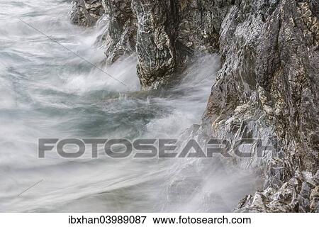 "Water smashing on rocks in Lago General Carrera, General Carrera Lake, Puerto Tranquilo, Aysen Province, Chile, South America" View Large Photo Image Stock Photo - "Water smashing on rocks in Lago General Carrera, General Carrera Lake, Puerto Tranquilo, Aysen Province, Chile, South America". Fotosearch