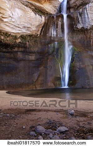 "Waterfall Calf Creek Falls, Utah, USA, America" View Large Photo Image Stock Image - "Waterfall Calf Creek Falls, Utah, USA, America". Fotosearch