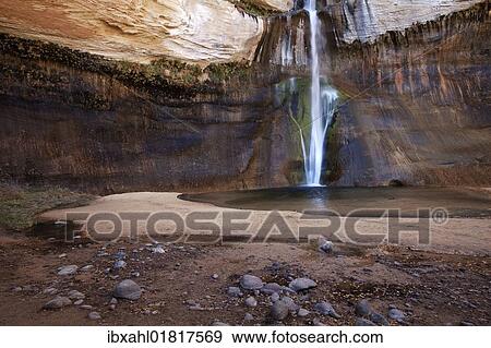 "Waterfall Calf Creek Falls, Utah, USA, America" View Large Photo Image Stock Photo - "Waterfall Calf Creek Falls, Utah, USA, America". Fotosearch
