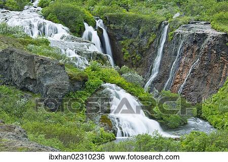 "Waterfall, Holmatungur, Joekulsargljufur National Park, Iceland, Europe" View Large Photo Image Stock Photograph - "Waterfall, Holmatungur, Joekulsargljufur National Park, Iceland, Europe". Fotosearch