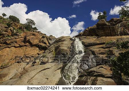 Stock Image - "Waterfall in the Erongo Mountains, Namibia, Africa". Fotosearch