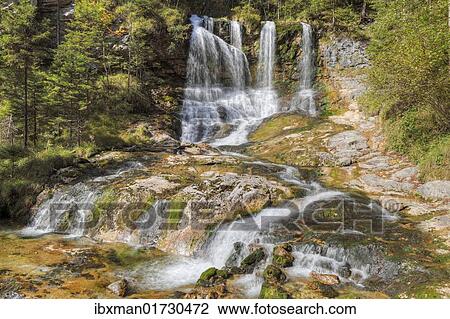 "Waterfall in Weissbachschlucht gorge near Weissbach on the Alpine Road, Berchtesgadener Land district, Upper Bavaria, Germany, Europe" View Large Photo Image Stock Image - "Waterfall in Weissbachschlucht gorge near Weissbach on the Alpine Road, Berchtesgadener Land district, Upper Bavaria, Germany, Europe". Fotosearch