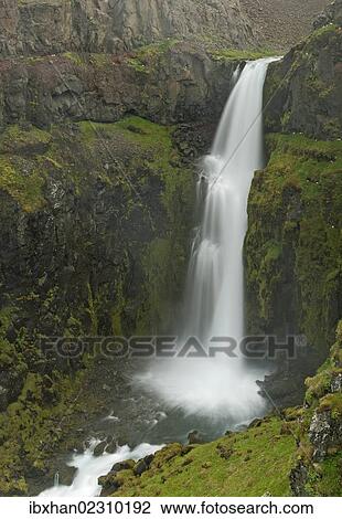 "Waterfall, north coast, Iceland, Europe" View Large Photo Image Stock Image - "Waterfall, north coast, Iceland, Europe". Fotosearch