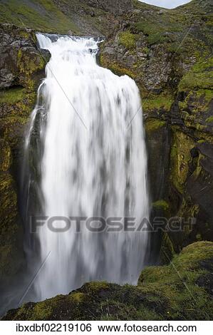 "Waterfall on the Skoga river, Fimmvoerouhals hiking trail, or Fimmvoerduhals - Skogar, Suourland, Sudurland, southern Iceland, Iceland, Europe" View Large Photo Image Stock Photograph - "Waterfall on the Skoga river, Fimmvoerouhals hiking trail, or Fimmvoerduhals - Skogar, Suourland, Sudurland, southern Iceland, Iceland, Europe". Fotosearch