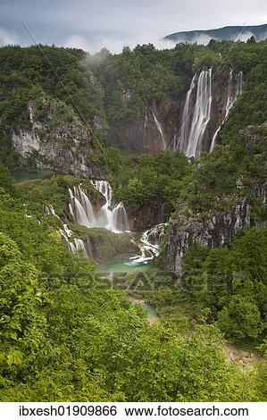 "Waterfall, Plitvice Lakes National Park, Croatia, Europe" View Large Photo Image Stock Photograph - "Waterfall, Plitvice Lakes National Park, Croatia, Europe". Fotosearch