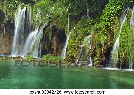 "Waterfall, Plitvice Lakes National Park, Plitvice Jezera, Lika-Senj, Croatia, Europe" View Large Photo Image Stock Photograph - "Waterfall, Plitvice Lakes National Park, Plitvice Jezera, Lika-Senj, Croatia, Europe". Fotosearch