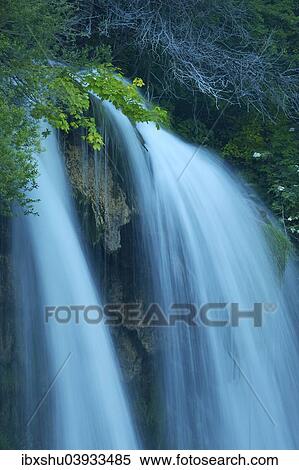 Stock Photography - "Waterfall, Plitvice Lakes National Park, Plitvicka Jezera, Lika-Senj County, Croatia, Europe". Fotosearch