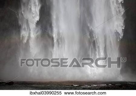 Stock Photography - "Waterfall, Skogafoss, Iceland, Europe". Fotosearch