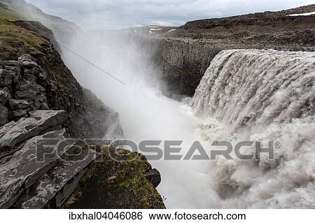 "Waterfall, spray, Dettifoss, Iceland, Europe" View Large Photo Image Stock Photograph - "Waterfall, spray, Dettifoss, Iceland, Europe". Fotosearch