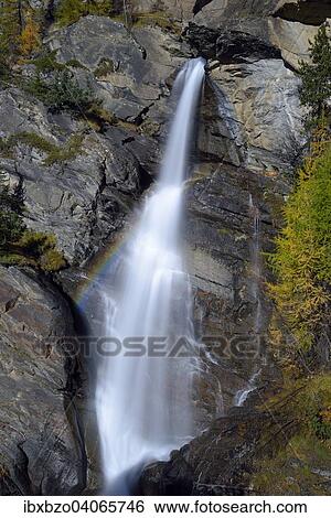 "Waterfall with rainbow, Gran Paradiso National Park, Valle di Cogne, Piedmont, Italy, Europe" View Large Photo Image Stock Photograph - "Waterfall with rainbow, Gran Paradiso National Park, Valle di Cogne, Piedmont, Italy, Europe". Fotosearch