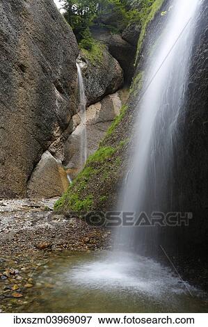 "Waterfalls, Nagelfluh, Ofenloch, Abenteuerweg Necker adventure trail, Toggenburg, Canton of St. Gallen, Switzerland, Europe" View Large Photo Image Stock Photo - "Waterfalls, Nagelfluh, Ofenloch, Abenteuerweg Necker adventure trail, Toggenburg, Canton of St. Gallen, Switzerland, Europe". Fotosearch