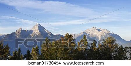 "Watzmann and Hochkalter mountains, view from Kneifelspitze mountain near Berchtesgaden, Berchtesgaden Alps, Berchtesgadener Land district, Upper Bavaria, Germany, Europe" View Large Photo Image Picture - "Watzmann and Hochkalter mountains, view from Kneifelspitze mountain near Berchtesgaden, Berchtesgaden Alps, Berchtesgadener Land district, Upper Bavaria, Germany, Europe". Fotosearch