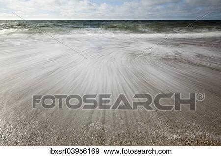 Stock Photo - "Waves at the beach, Sylt, Schleswig-Holstein, Germany, Europe". Fotosearch