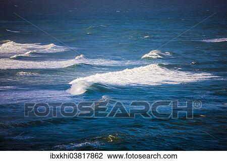 "Waves breaking in Hanalei Bay, Kauai, Hawaii, USA" View Large Photo Image Stock Image - "Waves breaking in Hanalei Bay, Kauai, Hawaii, USA". Fotosearch