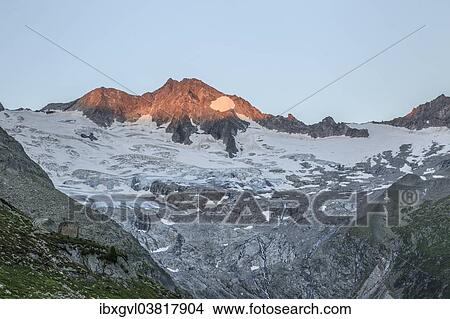 "Waxeggkees Glacier, mountain peak in the morning light, Zemmgrund valley, Ginzling, Zillertal valley, Tyrol, Austria, Europe" View Large Photo Image Picture - "Waxeggkees Glacier, mountain peak in the morning light, Zemmgrund valley, Ginzling, Zillertal valley, Tyrol, Austria, Europe". Fotosearch